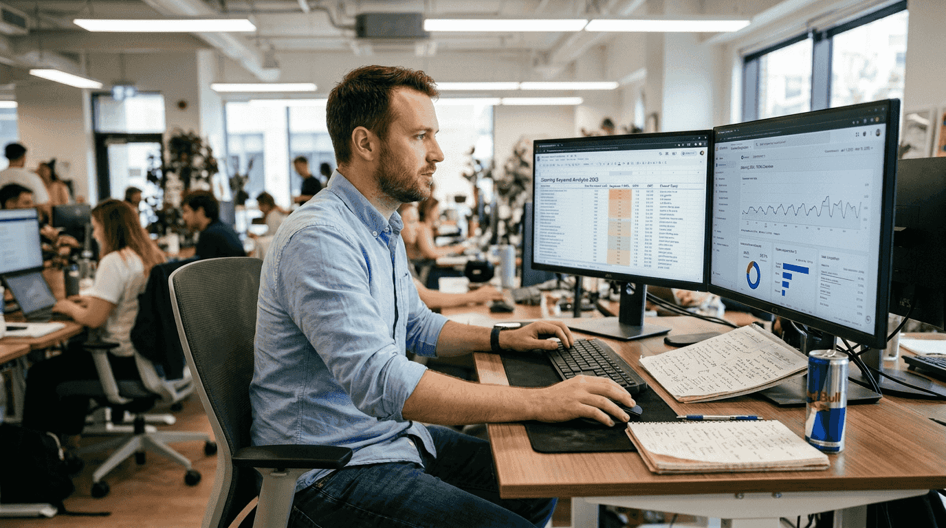 SEO analyst reviewing iGaming keyword trends