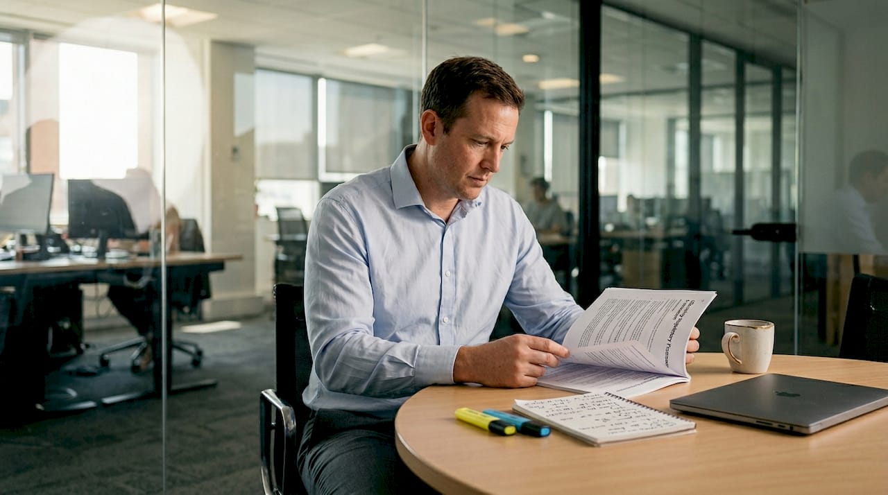 1774428924151_Manager-reviewing-iGaming-compliance-documents Manager reviewing iGaming compliance documents