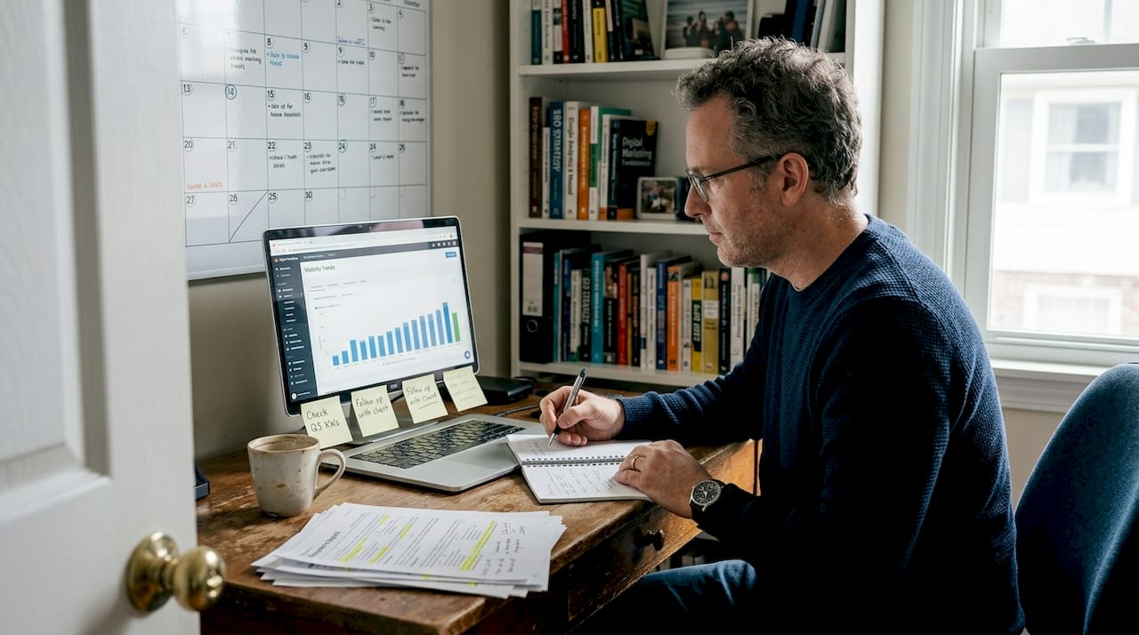 Marketer tracking search visibility for iGaming SEO